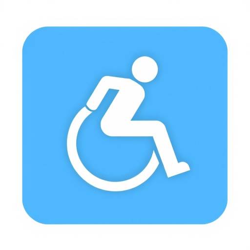 Accessibility icon depicting a person in a wheelchair, symbolizing accessibility.