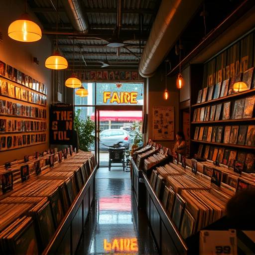 Logo for 'Rainy Day Records', a local Seattle record store.